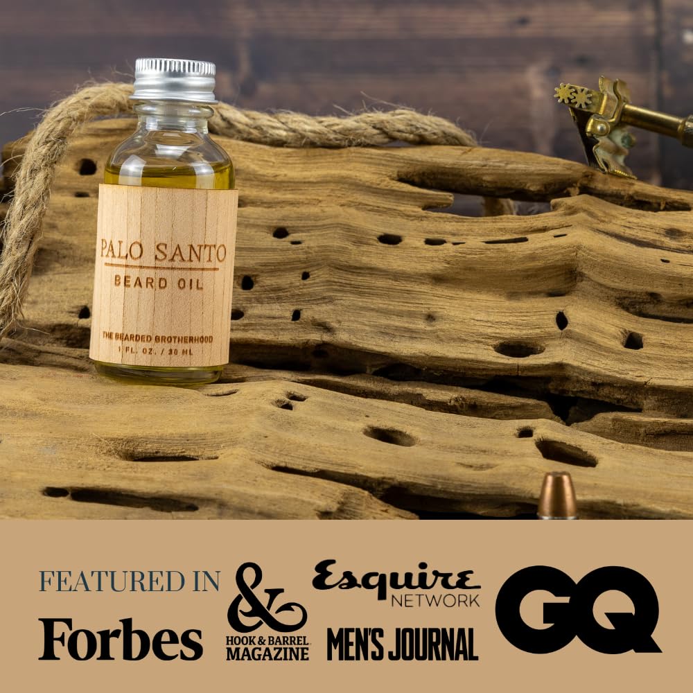 TBB Palo Santo Classic Beard Oil – Aromatic Palo Santo Scent for Cleansing & Balance – Premium Conditioning Oil for Soft, Healthy Beards, 1 oz