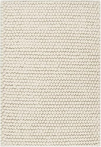 Safavieh Natura Collection NAT620A Alfombra decorativa de 2 pies x 3 pies, marfil, lana, hecha a mano, ideal para zonas de alto tráfico en entrada,