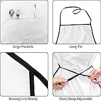 Vista 7 de Unisex Apron With Pocket, Ladybug Print Chef Apron For Cooking, Bbq & Crafts, Spillproof Kitchen Protection Bib With Large Utility Pocket For Adults