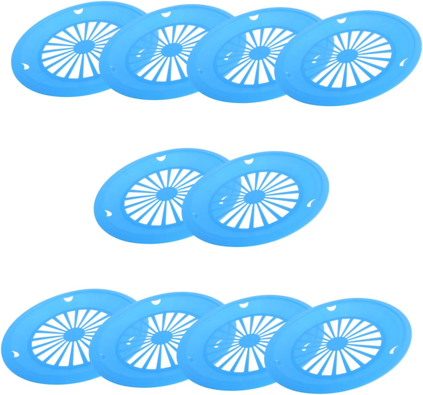 10Pcs Picnic Plate Tray Plastic Bbq Accessories for Family Gathering