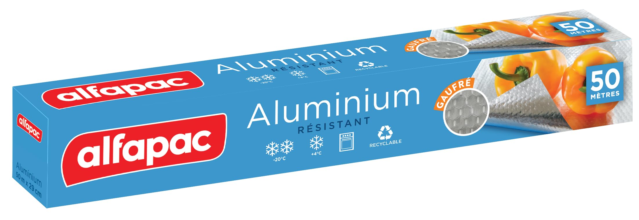 Alfapac Embossed Aluminium Foil 50 m - Pack of 3