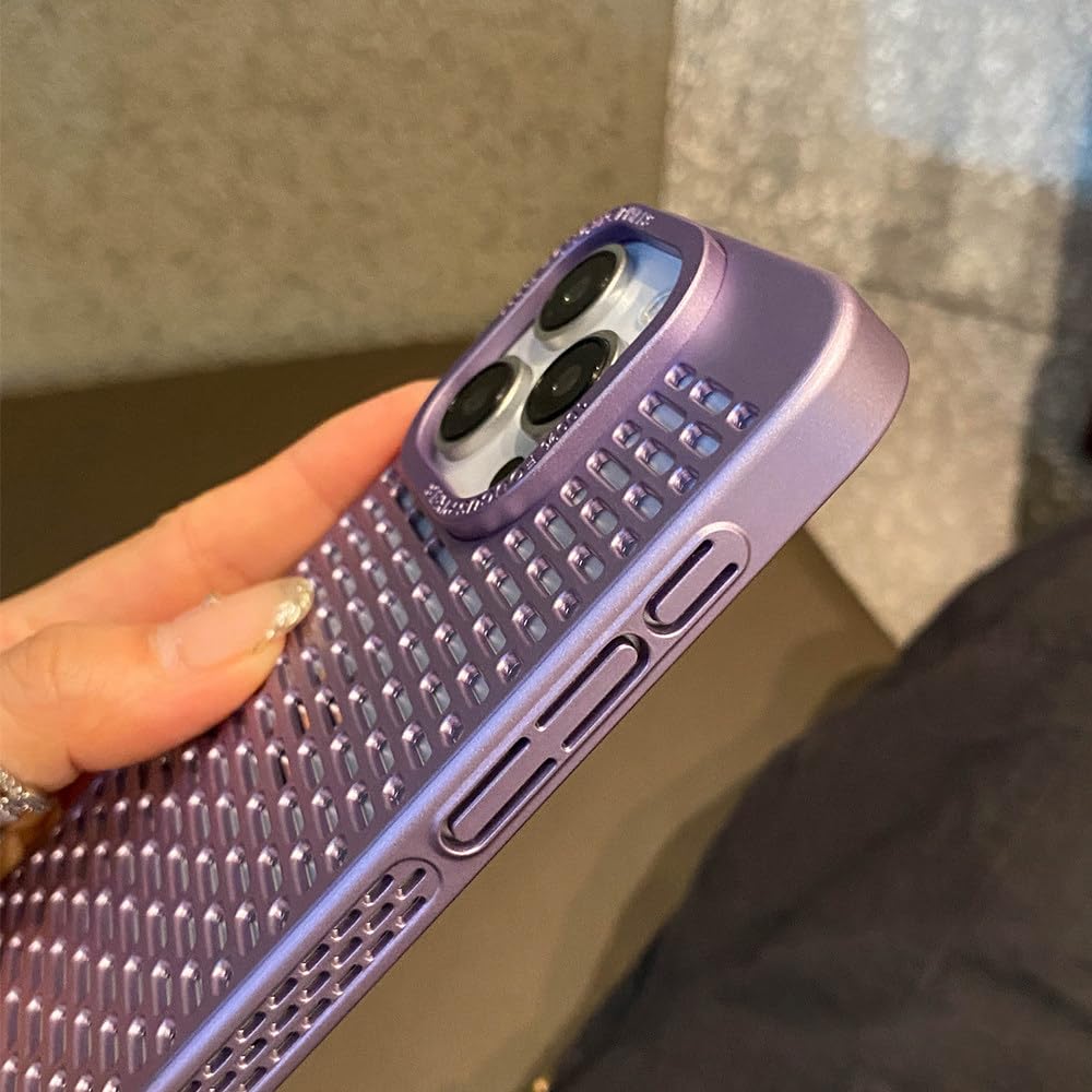 GORJO Custodia di raffreddamento traspirante per dissipazione del calore per iPhone 13 12 11 Pro Max XR XS Max X 8 7 6 S Plus SE 2020 Custodia morbida in TPU tinta unita, verde militare, per iPhone 6
