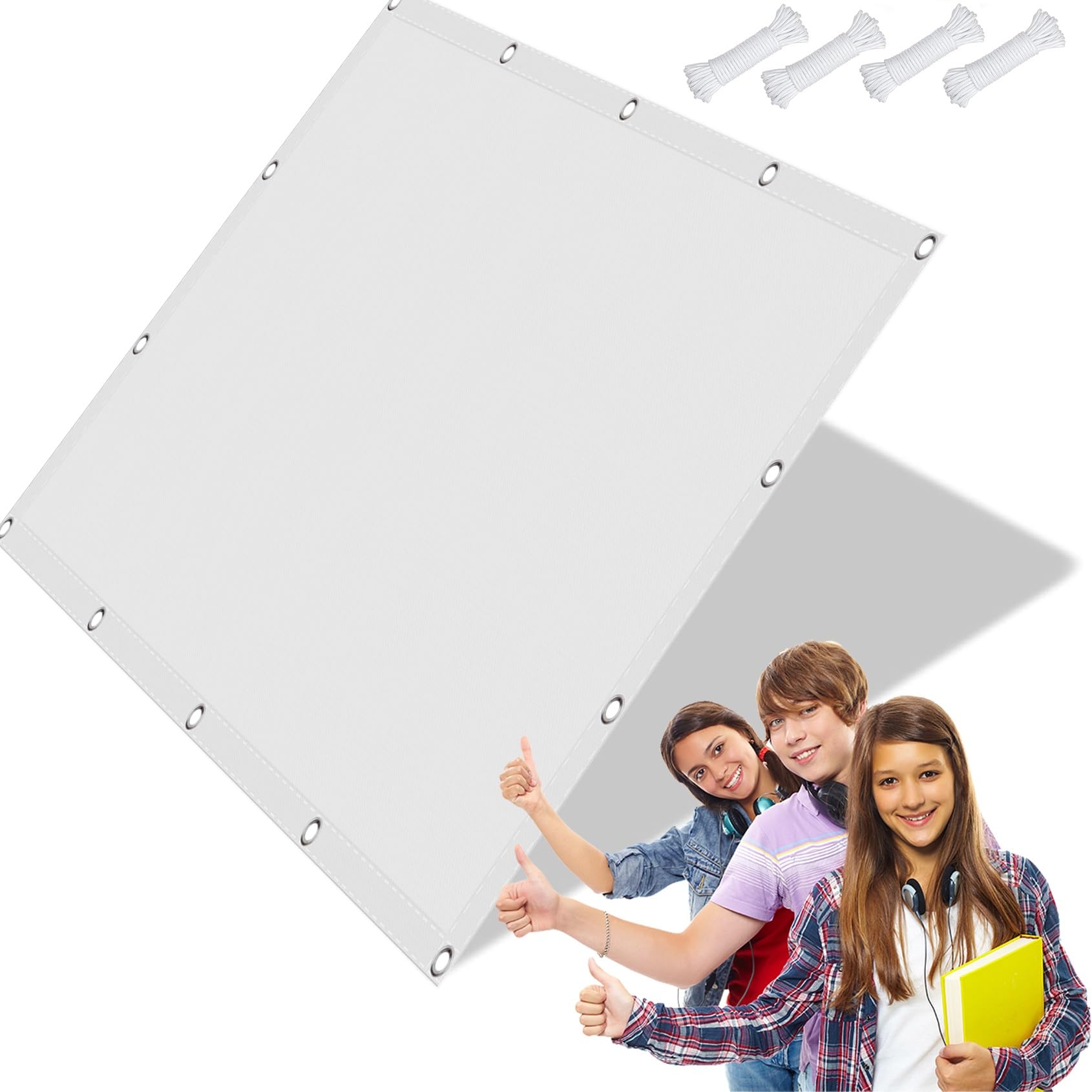 Protection UV 98% avec ce filet d'ombrage blanc haut de gamme de 150x460cm
