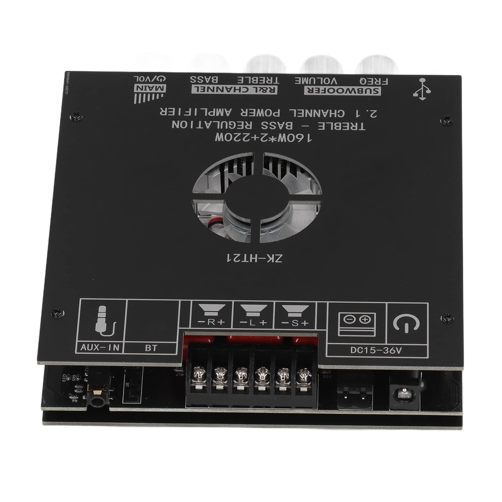 Pssopp ZK HT21 Amplificatore di Potenza Design Compatto 2.1 100 W per gli Appassionati di Musica e Home Theater