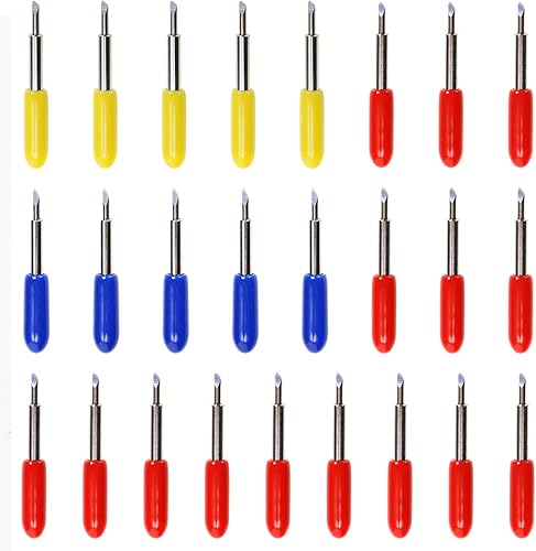 Tupalizy 25 cuchillas de corte para máquinas de corte de tela 30 45 60 grados cuchillas de repuesto para carcasa de corte de vinilo cartulina de