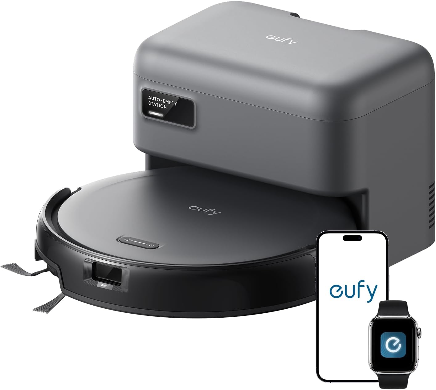 eufy C10 Self-Emptying Robot Vacuum: 4000Pa Suction, LiDAR Mapping, Slim 2.85" Design for Pet Hair & Corners