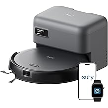 eufy C10 Robot Vacuum Self Emptying, 8 Weeks Hands Free, Advanced Smart Mapping with LiDAR Navigation, 2.85-Inch Slim Design, Powerful Suction, Edge Expansion Brush for Pet Hair, Carpet Detection