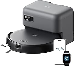 eufy C10 Robot Vacuum Self Emptying, 8 Weeks Hands Free, Advanced Smart Mapping with LiDAR Navigation, 2.85-Inch Slim Design, Powerful Suction, Edge Expansion Brush for Pet Hair, Carpet Detection