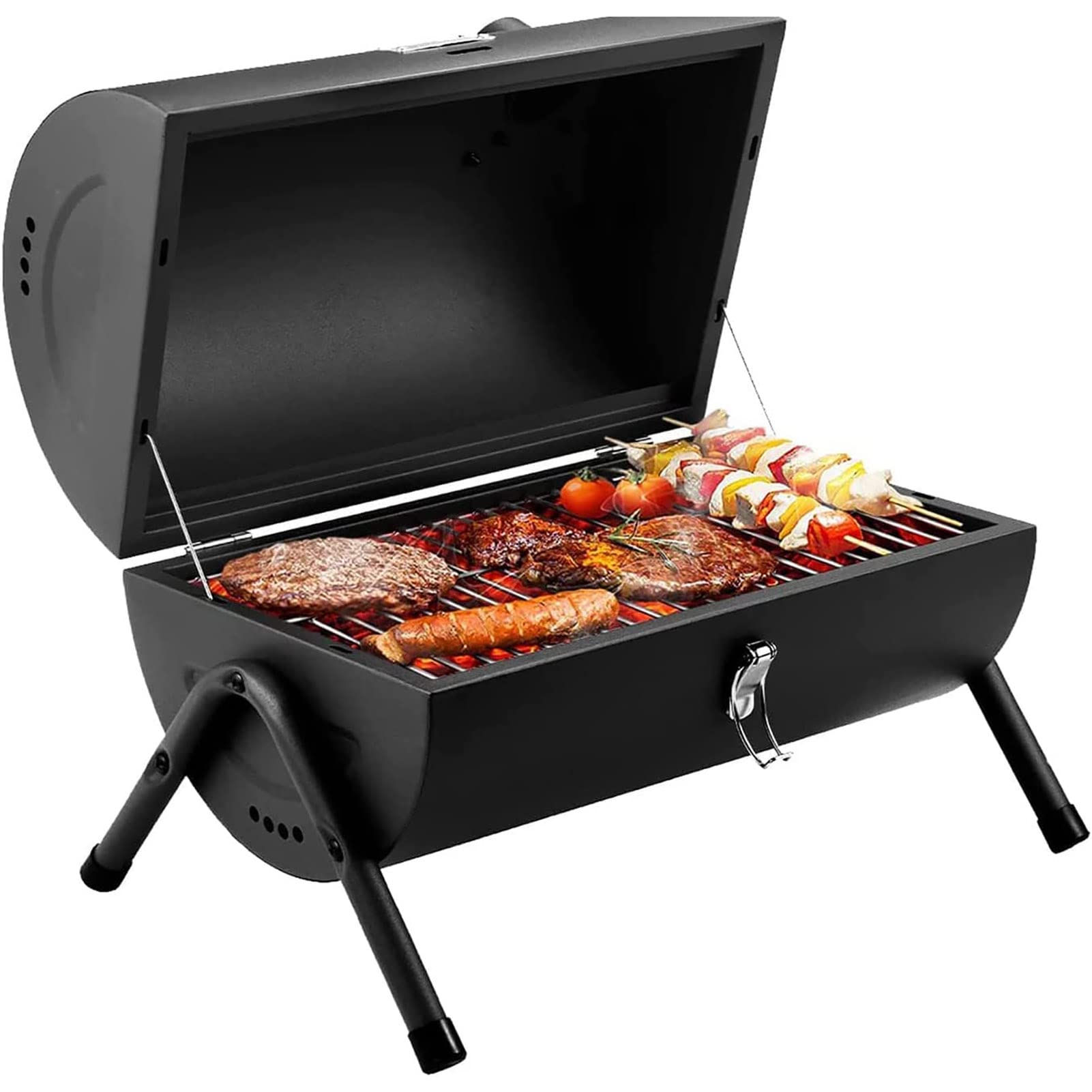 Grill pliant au charbon de bois camping grill portable de table noir