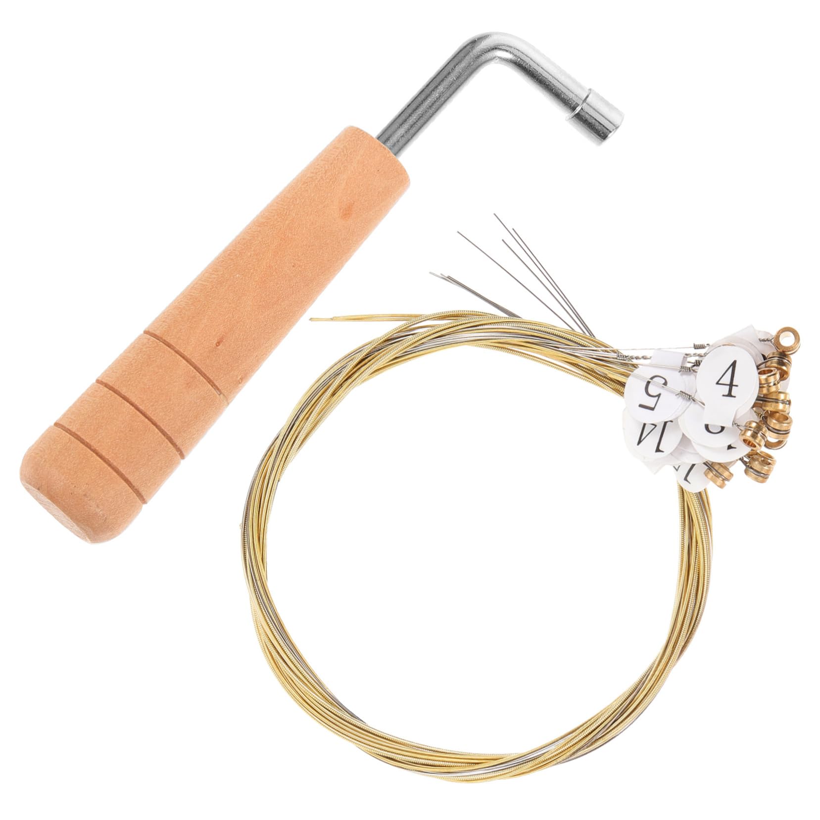 VOSAREA String Lyre Harp Strings Metal Harp Replacement for Lyre Zither Tuning Wrench Included