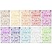 10 Blätter Alphabet Buchstaben Aufkleber Selbstklebende Fun Stickers-adesivi Deko für Grußkarten Aufkleberbogen 10 Farben