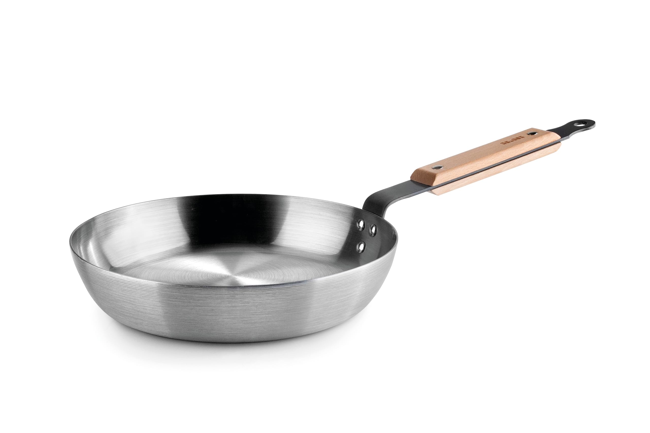 IBILI - Sartén Karbonsteel 24 Cm, Acero al Carbono, Apta para Inducción, Retencion de calor, Duradera y resistente, sin antiadherente, Ecológica