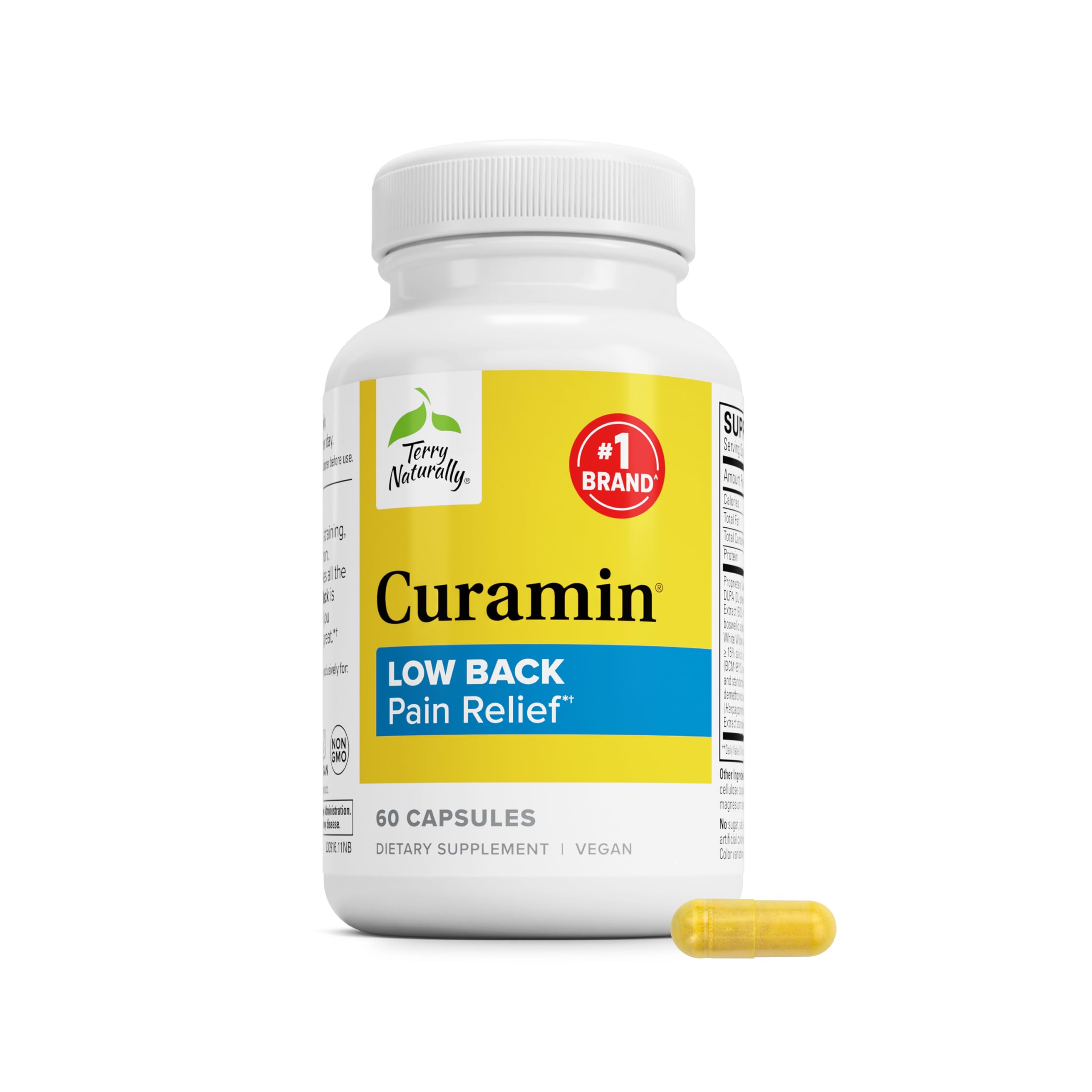 Terry Naturally Curamin Low Back - Muscle Soreness & Pain Relief - 60 Count