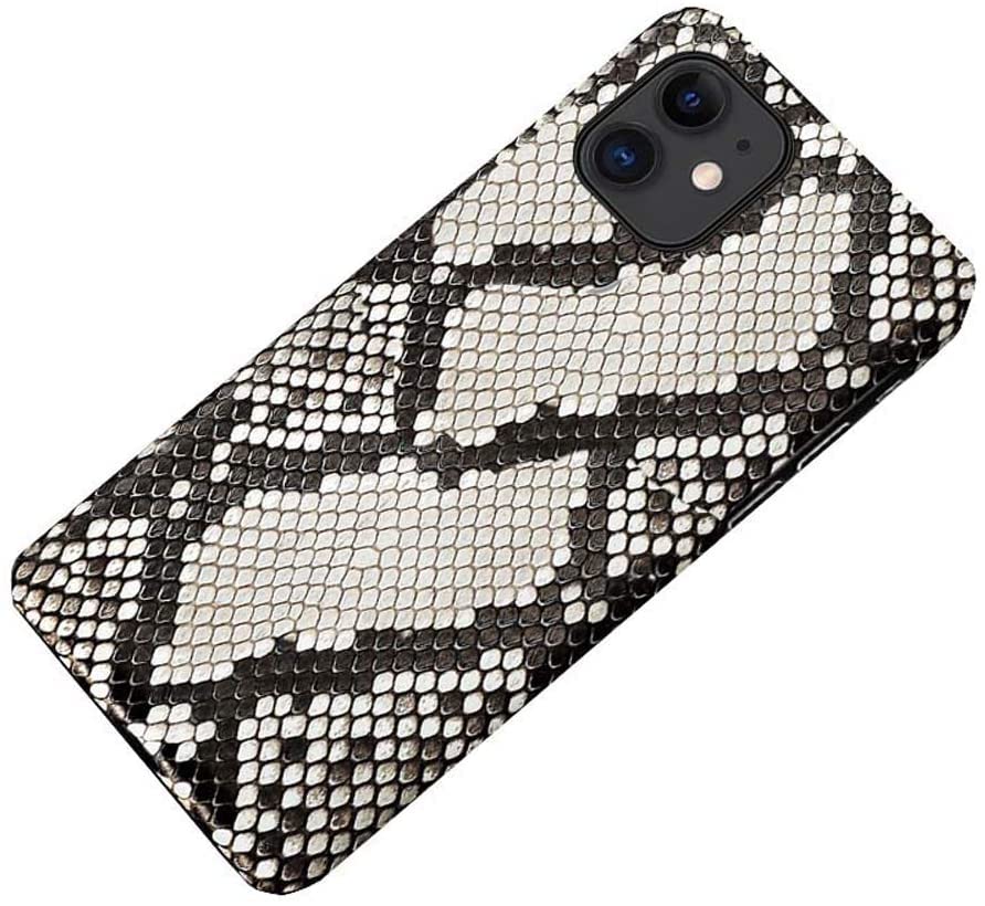 Étui en cuir python luxueux GUMMMY pour iPhone 12 protecteur chic