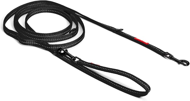 EzyDog Vario 6 Multi-Function Dog Leash (Lite, Black)