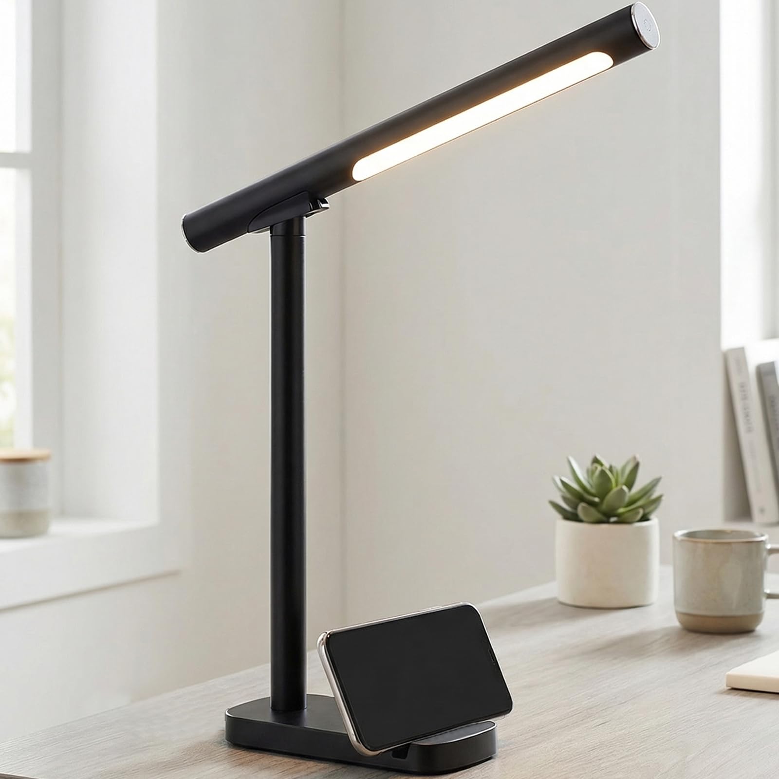 Sunny Power Lámpara de escritorio LED regulable, lámpara de lectura, 3 modos de iluminación, accesorios de protección ocular