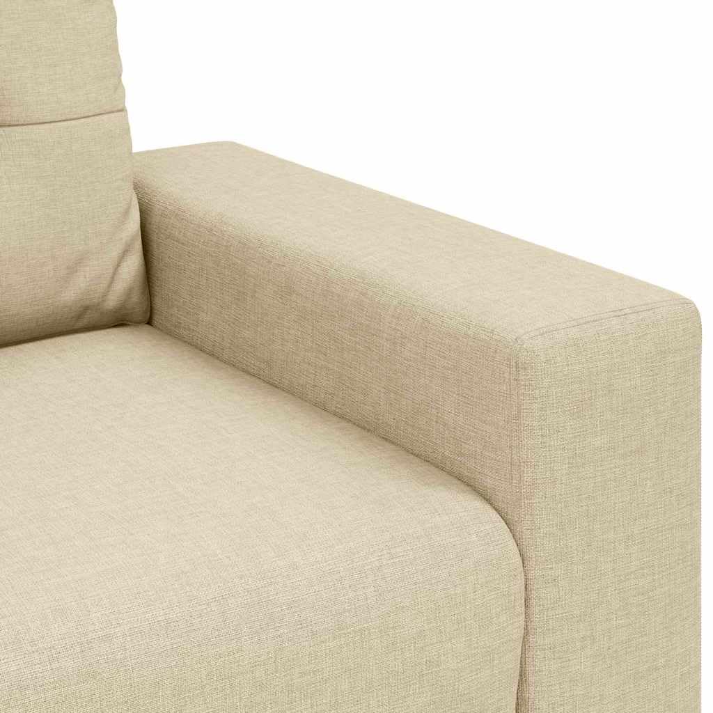vidaXL Divano in Tessuto Panna, Comodo 3 posti, copriletti Intelligenti sfoderabili, Design Moderno, Perfetto per Incontri Informali, Lavabile, Comodo, mobili Trendy, Elegante e Durevole