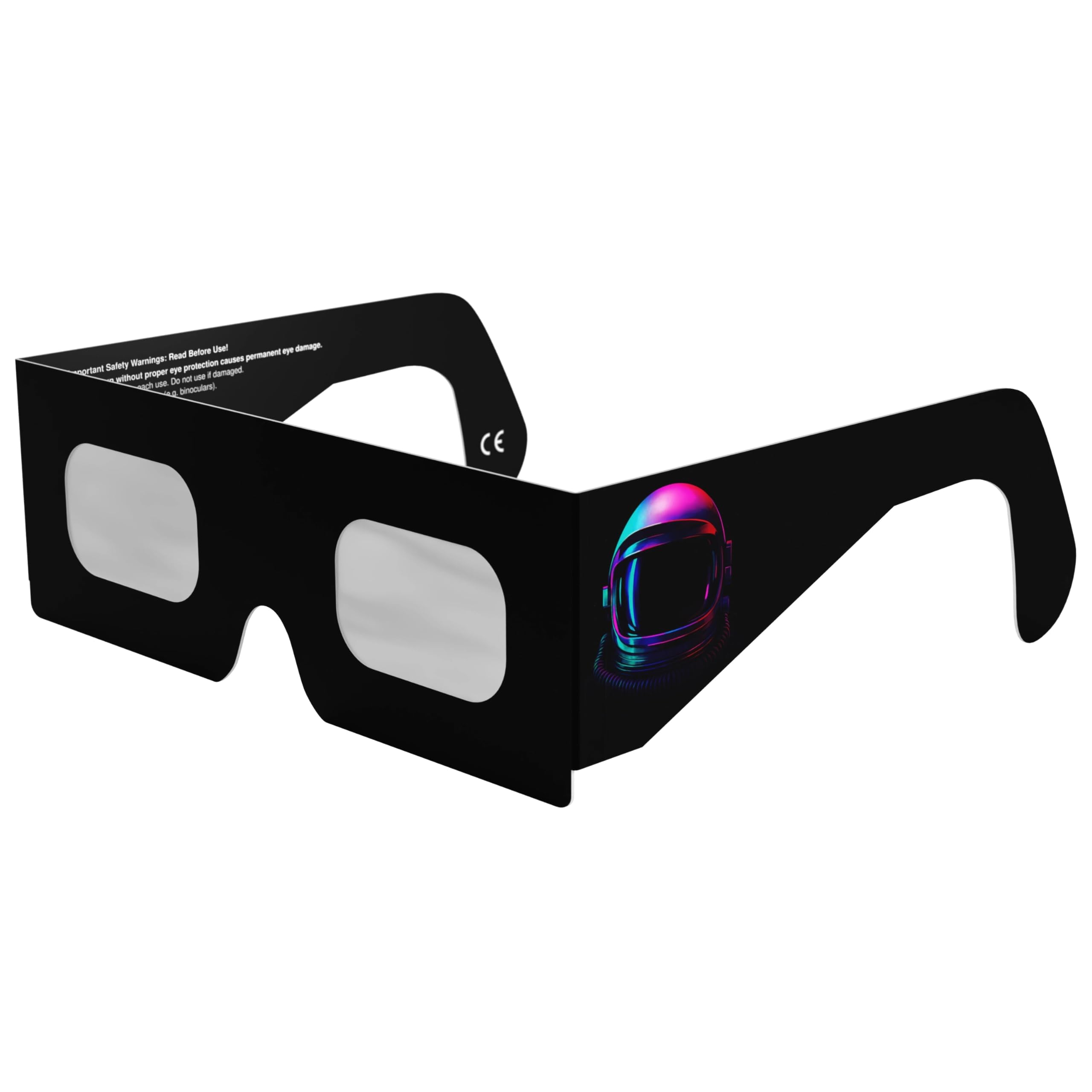 Solar Eclipse Glasses ISO 12312-2 CE Certified | Safe Solar Viewing Glasses UK | Paper Cardboard Frame | Total Solar Eclipse August 2026 | Made in EU | 1 Pack | Helmet โ image 1