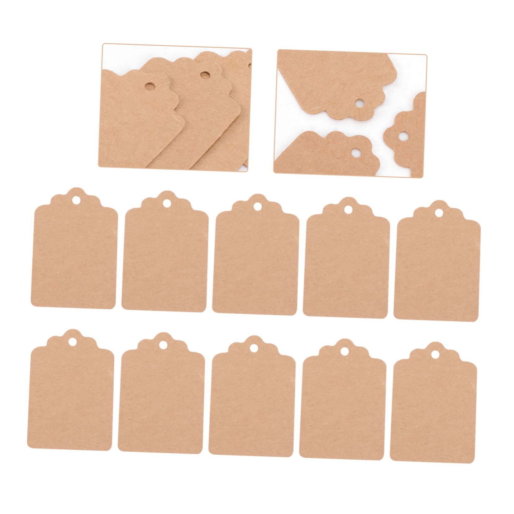 Etiquetas de Papel Kraft Lisas Nombre 1000 Piezas Beige