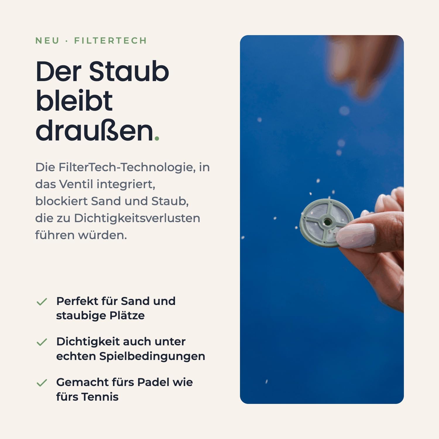 Bounce Tube FilterTech - Druckbehälter für Padelbälle - Grün | 5X Längere Lebensdauer – Verbesserte Dichtigkeit 3 Wochen – Patentierte Integrierte Pumpe – Made in France