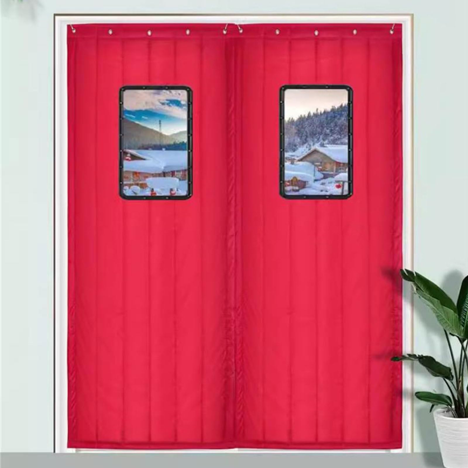 Rideau de Porte Isolant Thermique avec Panneaux Visibles, Rideau de Porte, Isolant Thermique Porte, Isolant Thermique Porte D'entrée(Gray,80 * 200cm/31 * 79in)