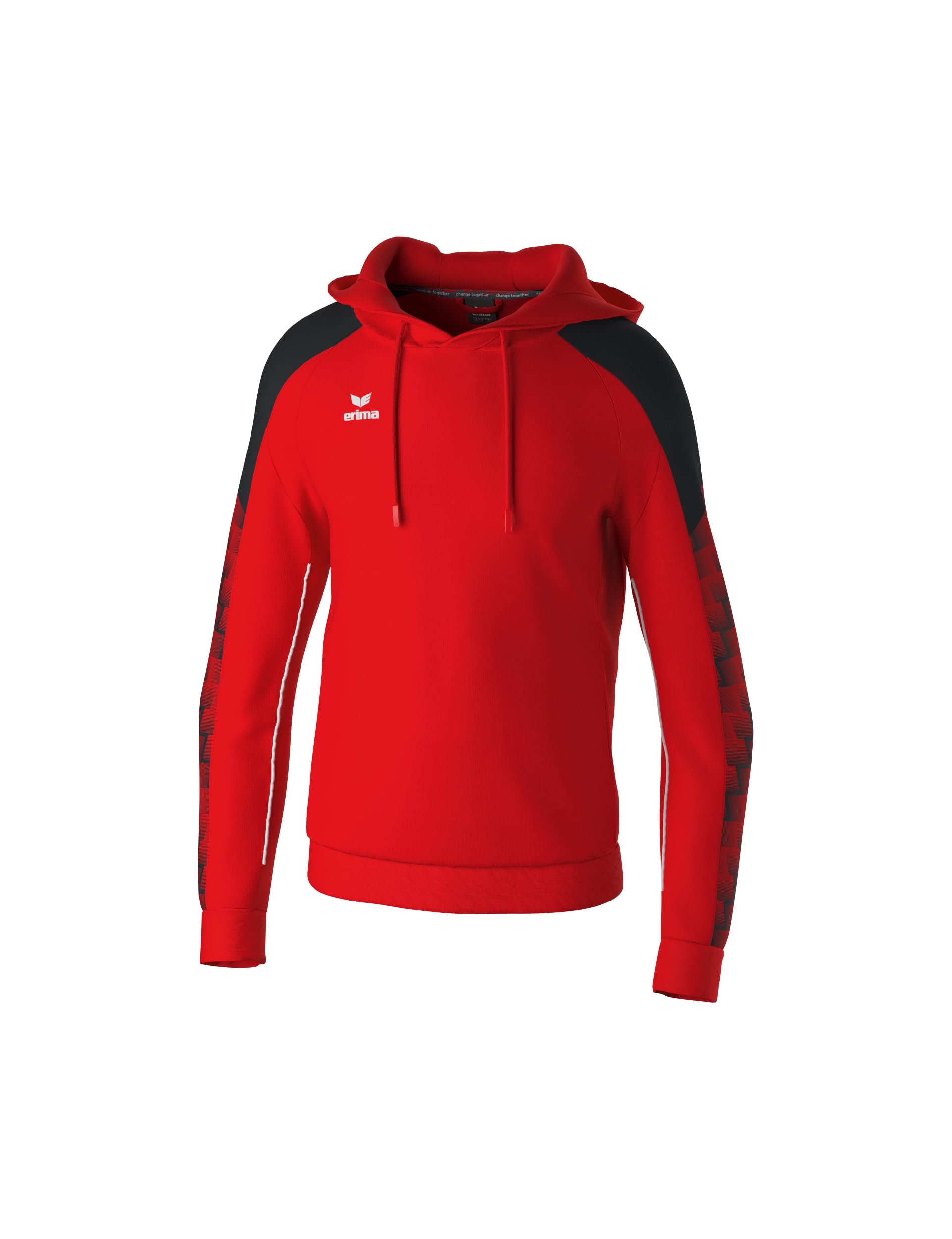erima Sudadera con Capucha EVO Star (1072401) Hombre, Rojo/Negro, M