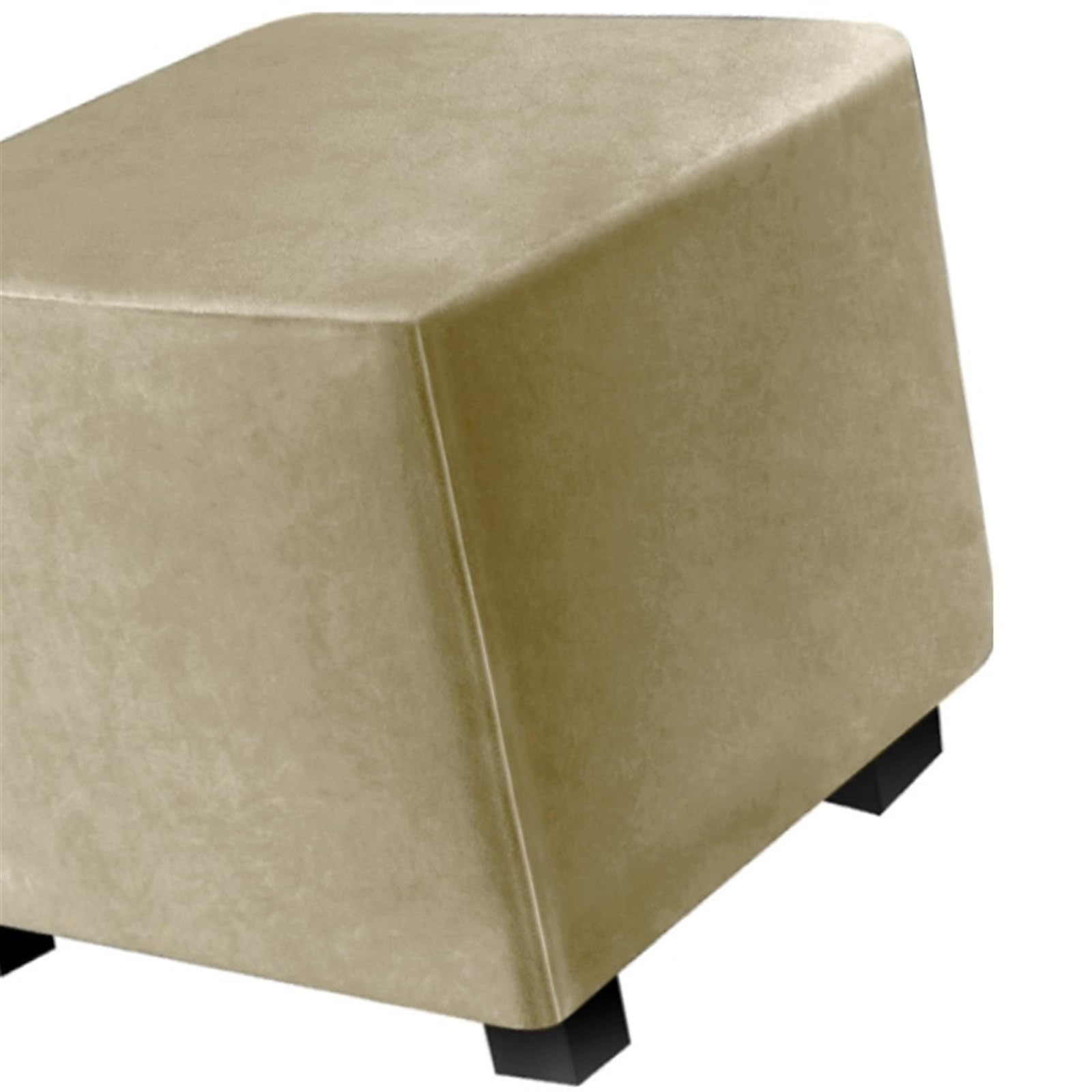 Ottoman Covers Stretch Square Foot Stool Covers Stretch to Fit Square Storage Stool Ottoman Covers Footstool Protector for Living Room，Removable Washable(Color:Gray Brown,Size:80x80 cm 31x31 in)