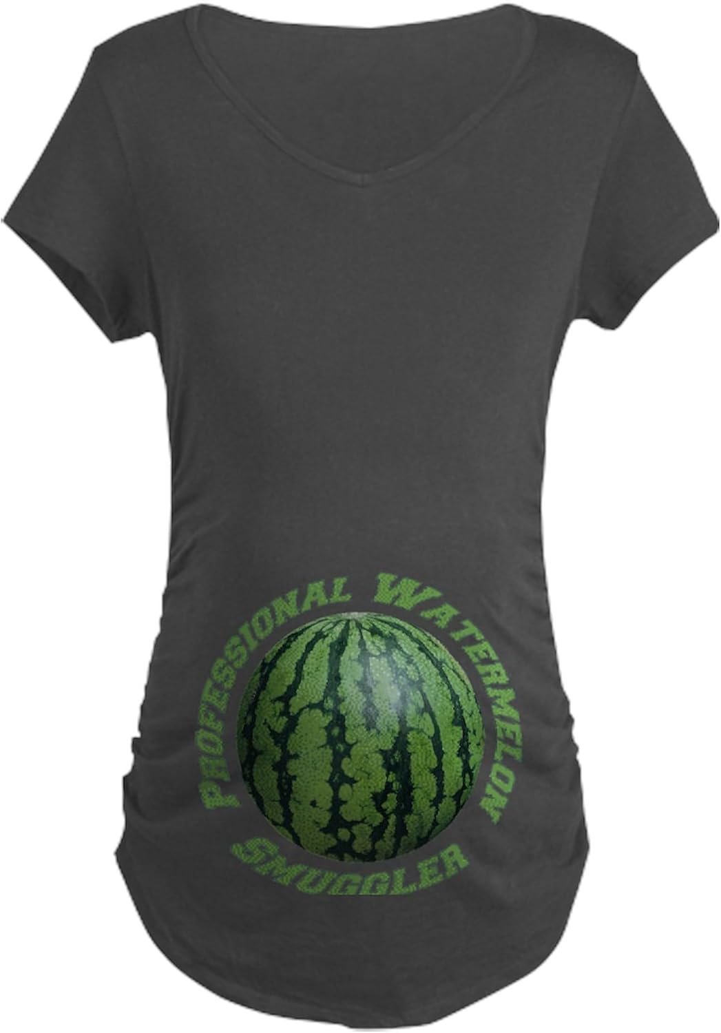 CafePress Professional Watermelon Smuggler Maternity T Shi Women's Maternity Ruched Side T-Shirt