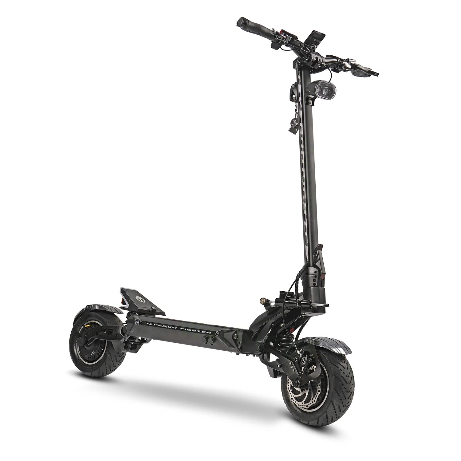 Teverun Trottinette Electrique Fighter 11, 2 Moteurs 2500W, Autonomie jusqu'à 80km, 25 KM/H, Écran LED 5x5, Une Trottinette Robuste et puissante, Noire