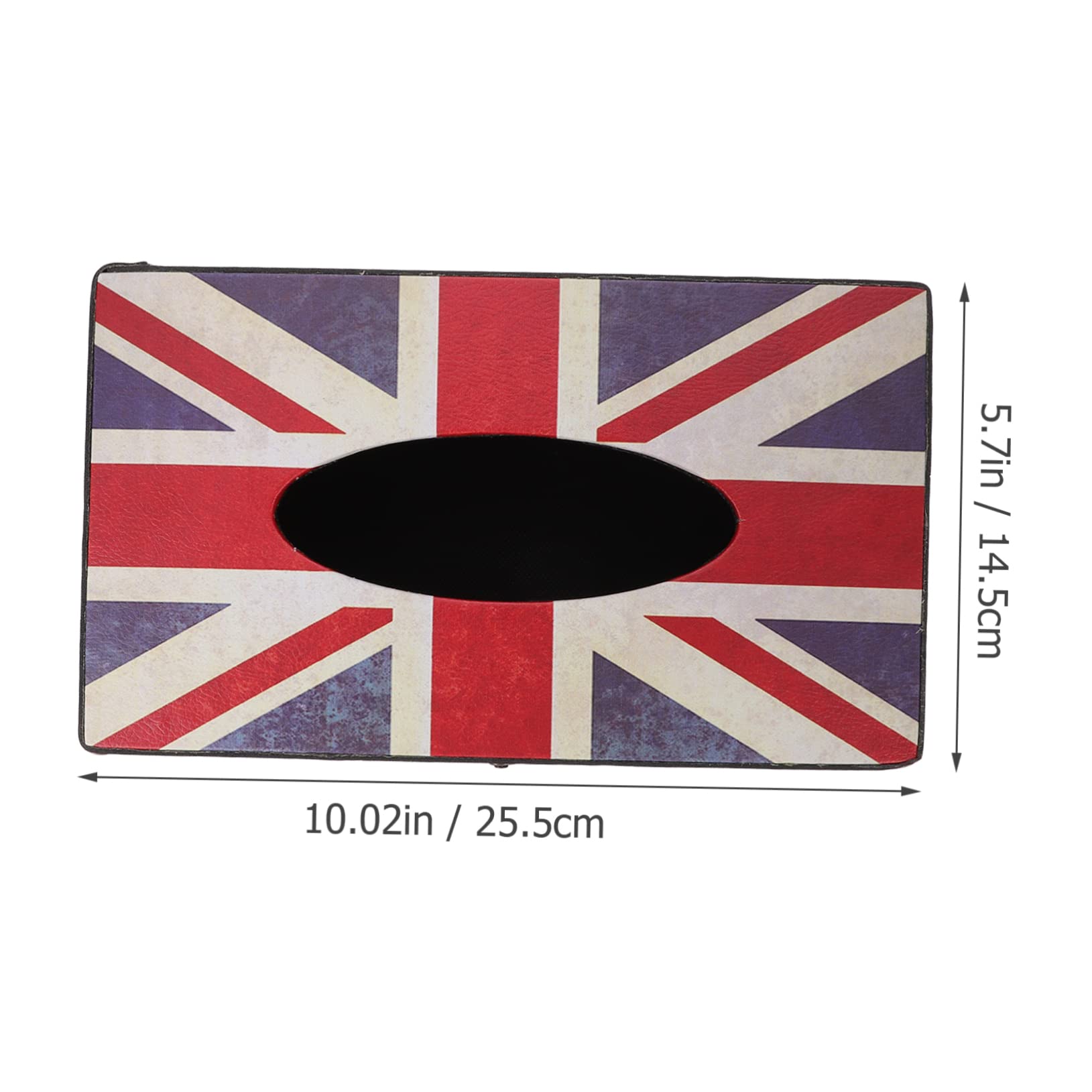 SOLUSTRE 1Pc Vintage Tissue Box Holder Elegant Napkin Container for Home Car PU Material Stylish Design for Bathroom Desktop Prevents Dust Water