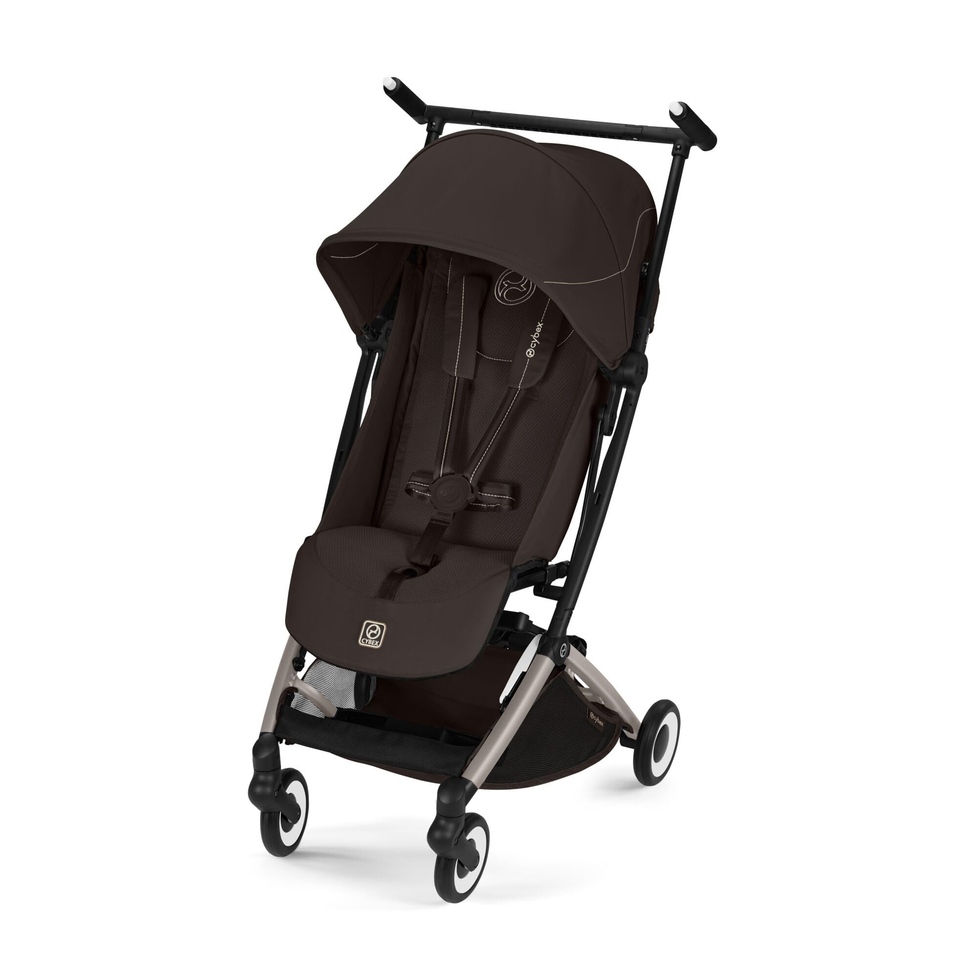 CYBEX Gold Wózek dziecięcy LIBELLE w rozmiarze pasującym do bagażu podręcznego, Od ok. 6 miesięcy do ok. 4 lat (maks. 22 kg), Ultralekki (tylko 6 kg), Jednoręczny system pasów, Chocolate Brown