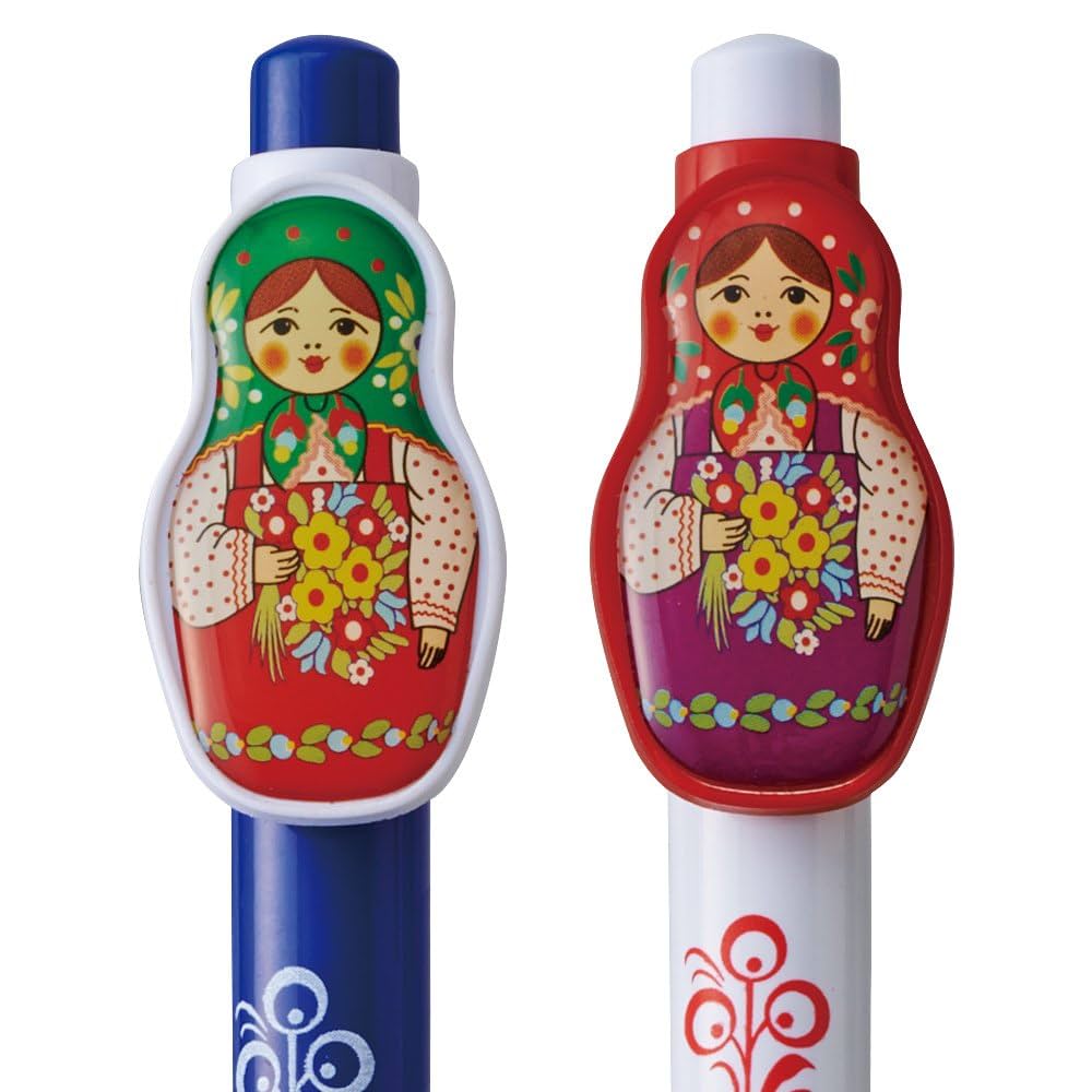 Amazon | ロシアお土産 | マトリョーシカ柄ボールペン 2本セット