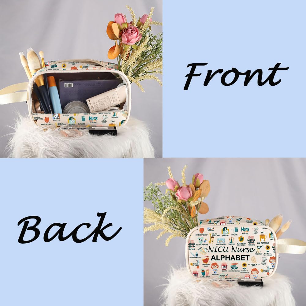 NICU Nurse Gift NICU Nurse Thank You Gift NICU Nurse Alphabet Clear Cosmetic Bag for Pediatric Nurse (NICUNurseBag) - Image 3