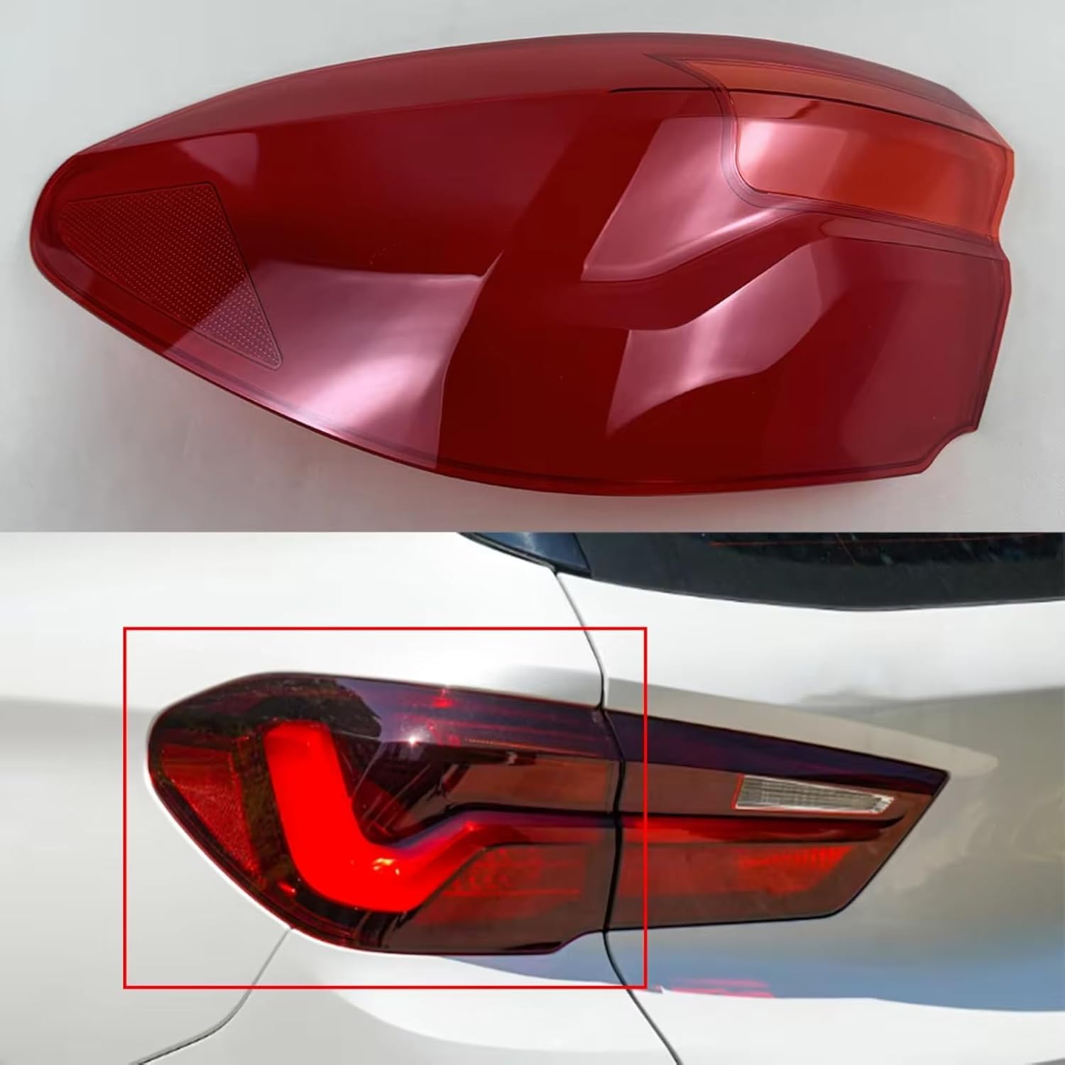 Tail Lamp cover For BMW X2 2020 2021 2022 2023 Car Rear Taillight Shell Brake Lights Shell Replacement Auto Rear Shell(Outside Left)