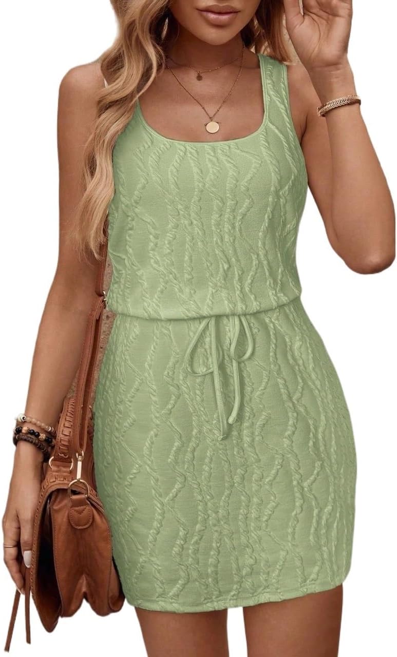 Rompers for Women Summer 2026 Spring Sleeveless Drawstring Waist Strap Short Jumpsuit