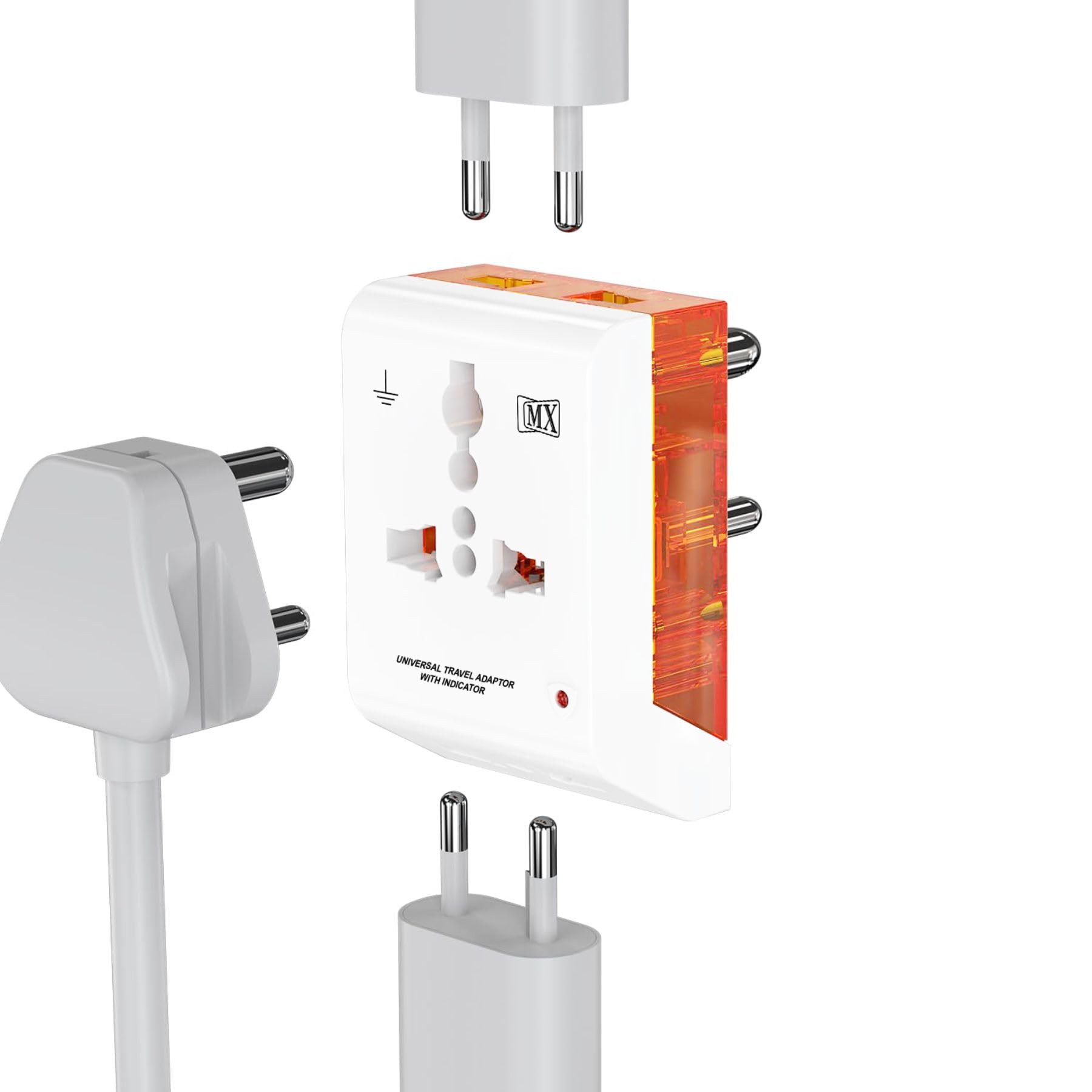 MX 5 Amp 3-Pin Multi Plug Adapter | Universal Travel Adapter for 2-Pin & 3-Pin Plugs | 3-in-1 Multi Socket Connector | Compact Travel Adaptor for Smartphones, Laptops & Gadgets (Pack of 1)-picture-30