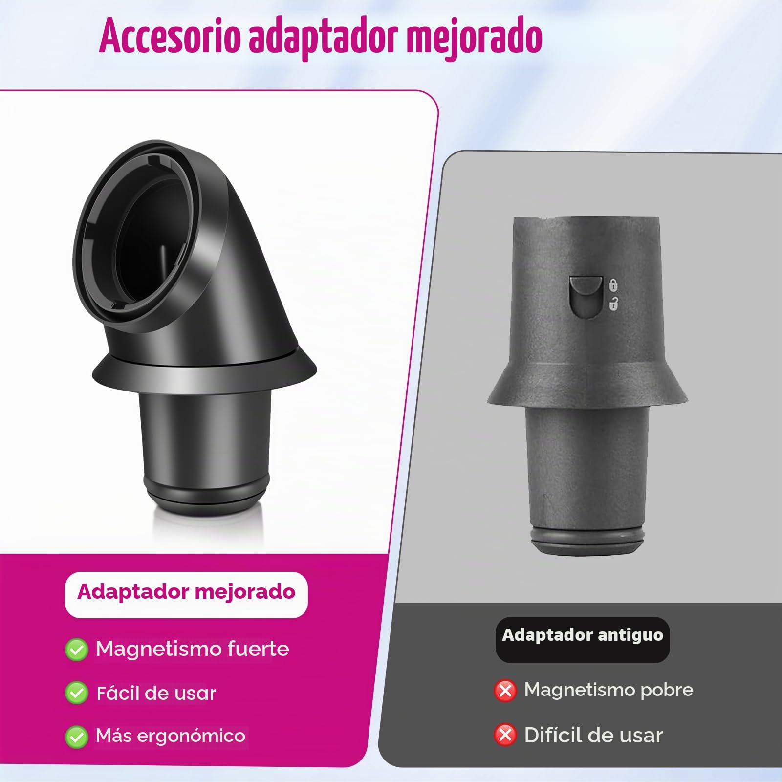 Cilindros rizadores de pelo de 0,78 pulgadas/20 mm de largo y adaptador para Dyson HD01 HD02 HD03 HD04 HD07 HD08 HD15 HD16, conversión de secador de pelo en rizador de pelo, 2 rulos 2 adaptadores