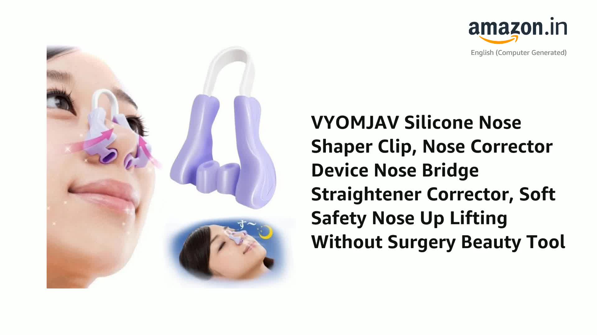 VYOMJAV Silicone Nose Shaper Clip, Nose Corrector Device Nose