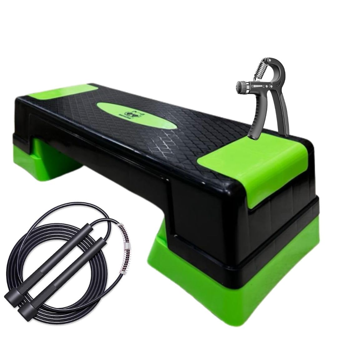 Mapache Step Platform Giant Aerobic Stepper With Skipping Rope for Home and Gym Use,screw Free,adjustable Hieght,color (Green) (B0CF3LLSZH) Amazon Price History, Amazon Price Tracker