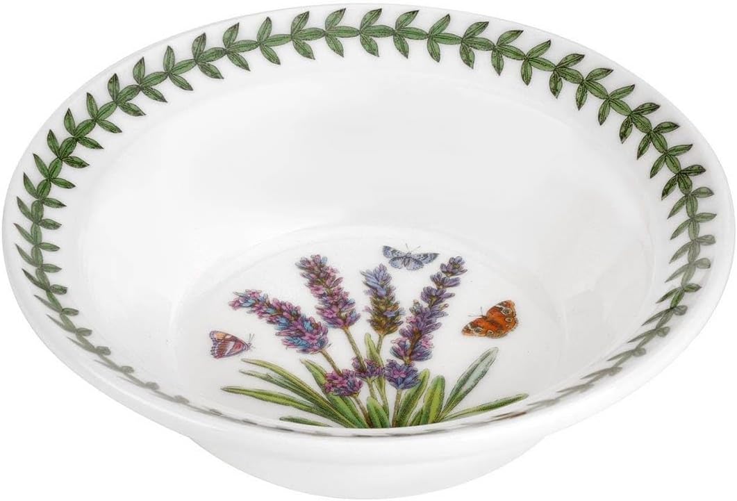 Portmeirion 612624 Botanic Garden Oatmeal/Soup Bowl, 6.5"/8 oz, White