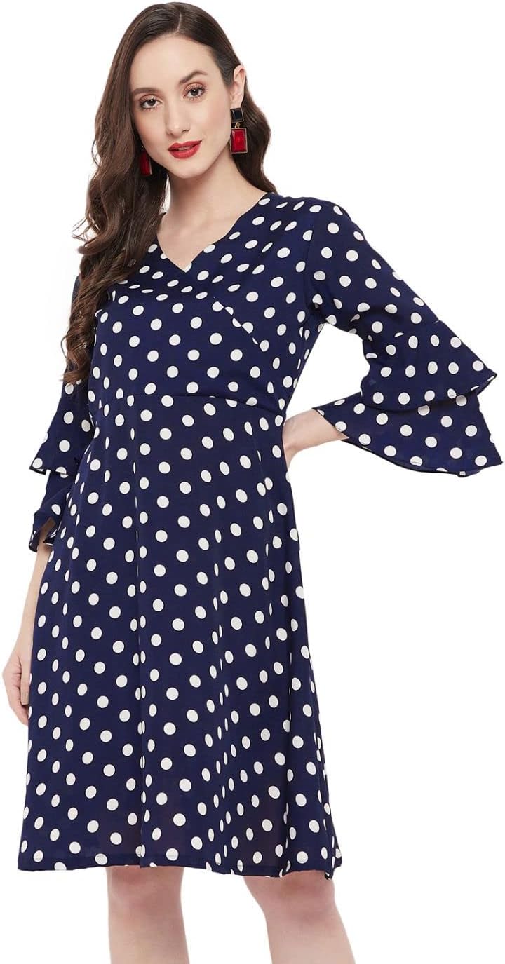 Uptownie LiteWomen's Crepe Skater Knee Length Dress