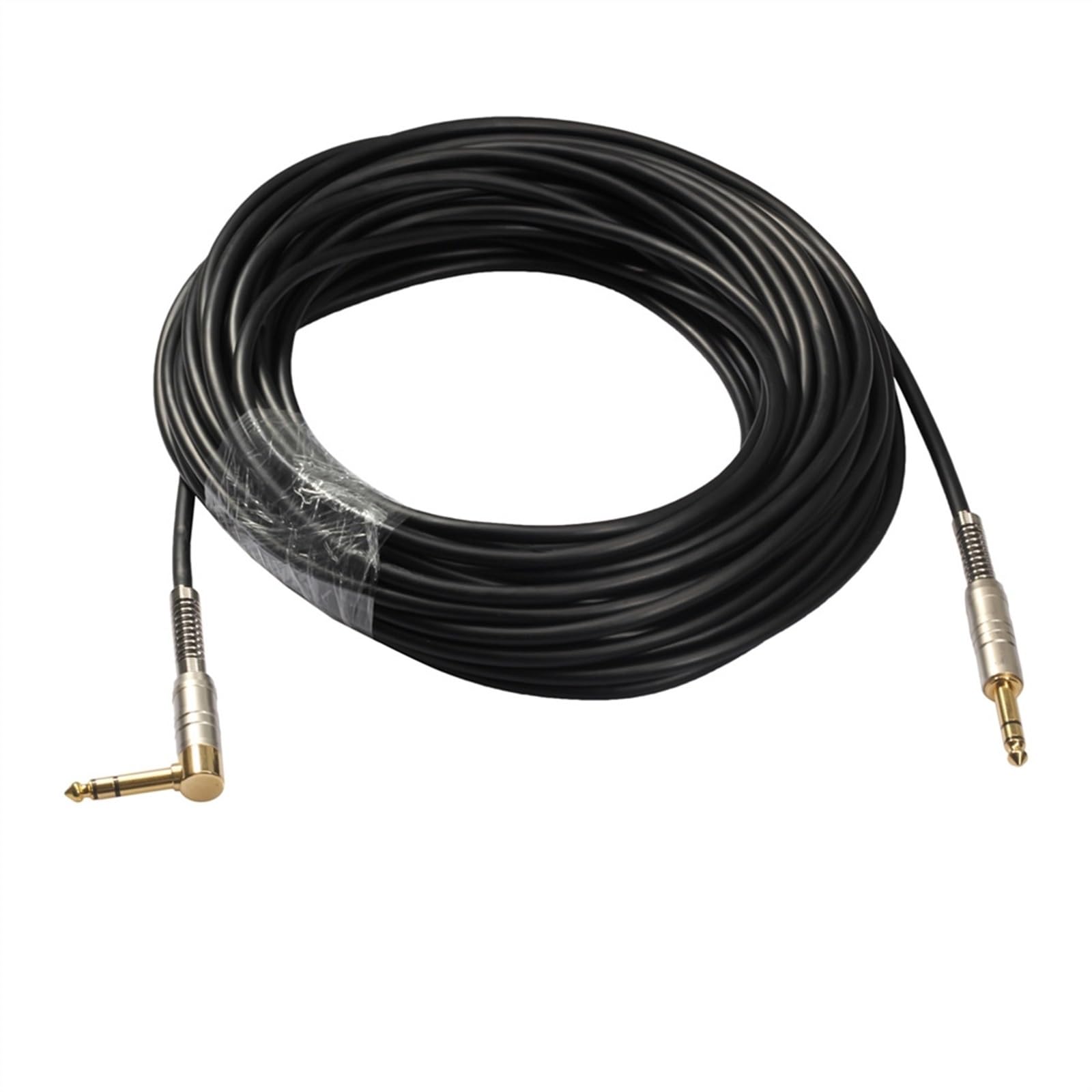 Cables para instrumentos Cable De Estéreo Para Mezclador De Guitarra Eléctrica De Cabeza Dorada De 6,35 Mm Macho A Macho Recto A Codo(300cm)