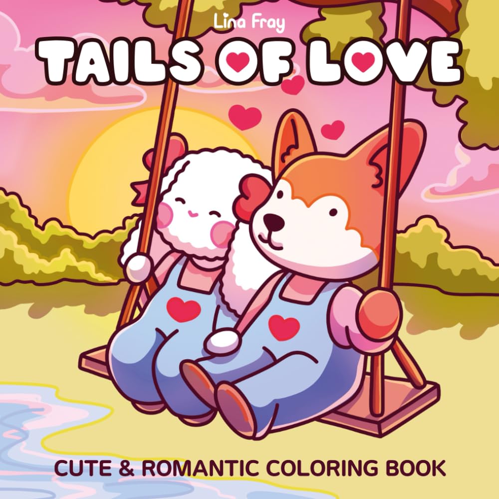Tails of Love: Romantic Coloring Book Featuring Fox & Bunny's Enchanting Love Adventure (Furry Paws Coloring)