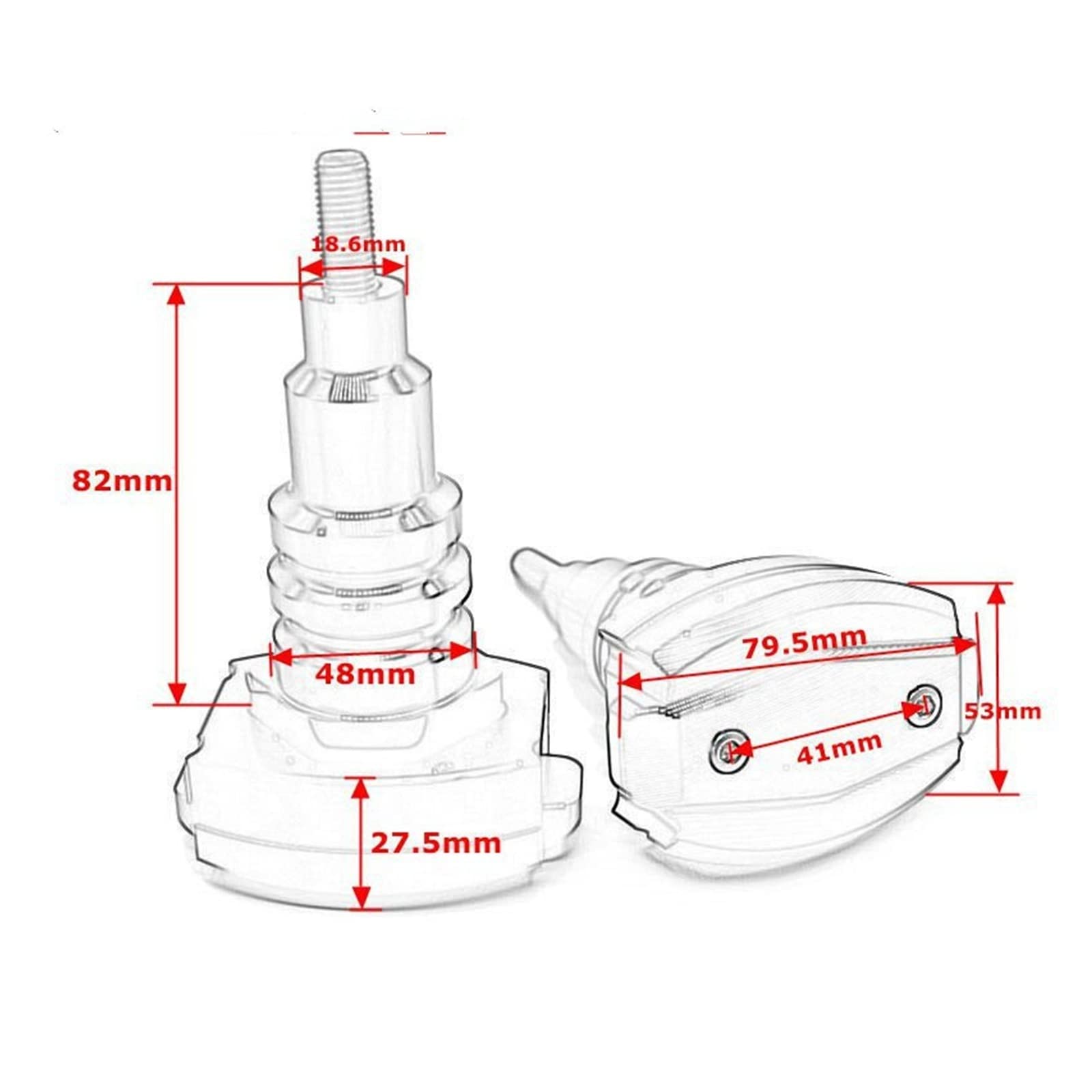 APLUZ Für Honda Für CB600 Für Hornet 600/900 Für CBR600 Für CBR Motorrad CNC Fallschutz Rahmen Slider Verkleidungsschutz Anti Crash Pad Protector Sturzpad (Farbe : Blau)