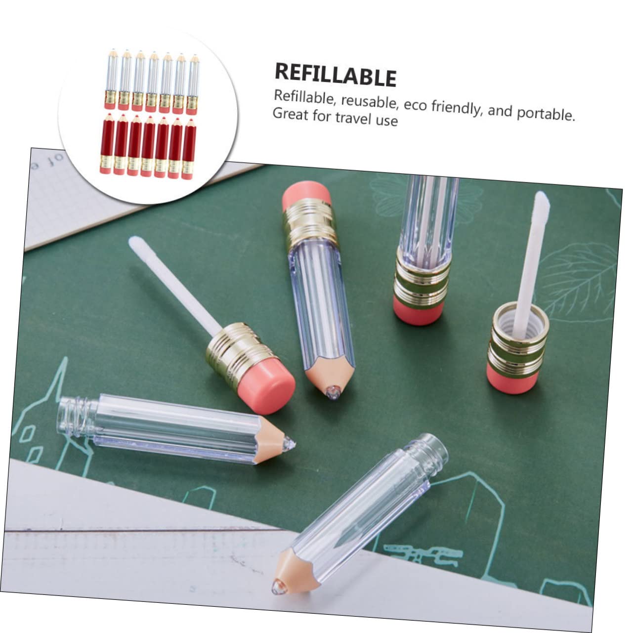 5 Sätze Leere Tube Lipgloss Behälter Bleistift Balsam Lippenfüller Glanz Lippenröhrchen Leer Flasche Lippenstift Leere Tuben Plastiklipglossrohre Lipgloss-tube Leer 6 Stück * 5