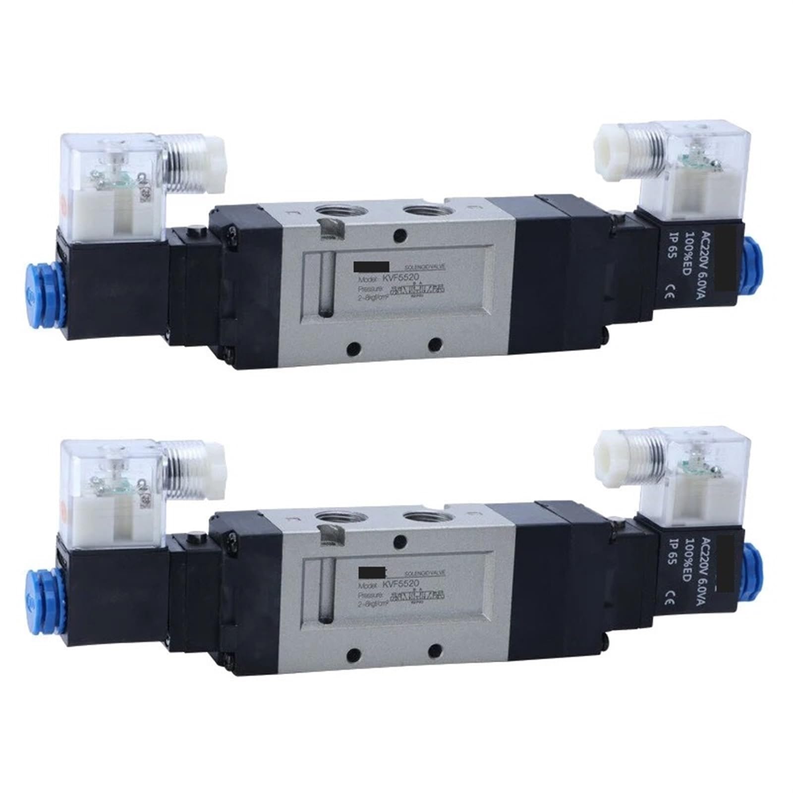 Válvula solenoide KVF5520 neumática de retención AC110V de 5 vías
