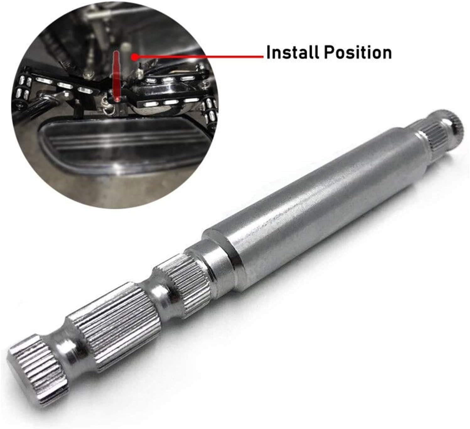 HTTMT- Motorcycle Chrome Reliable Steel Inner Shifter Lever Shaft Compatible with Harley Touring FLT 1982 & up V-Twin Models Replacement Part for 33709-82A [P/N: MT447-006]