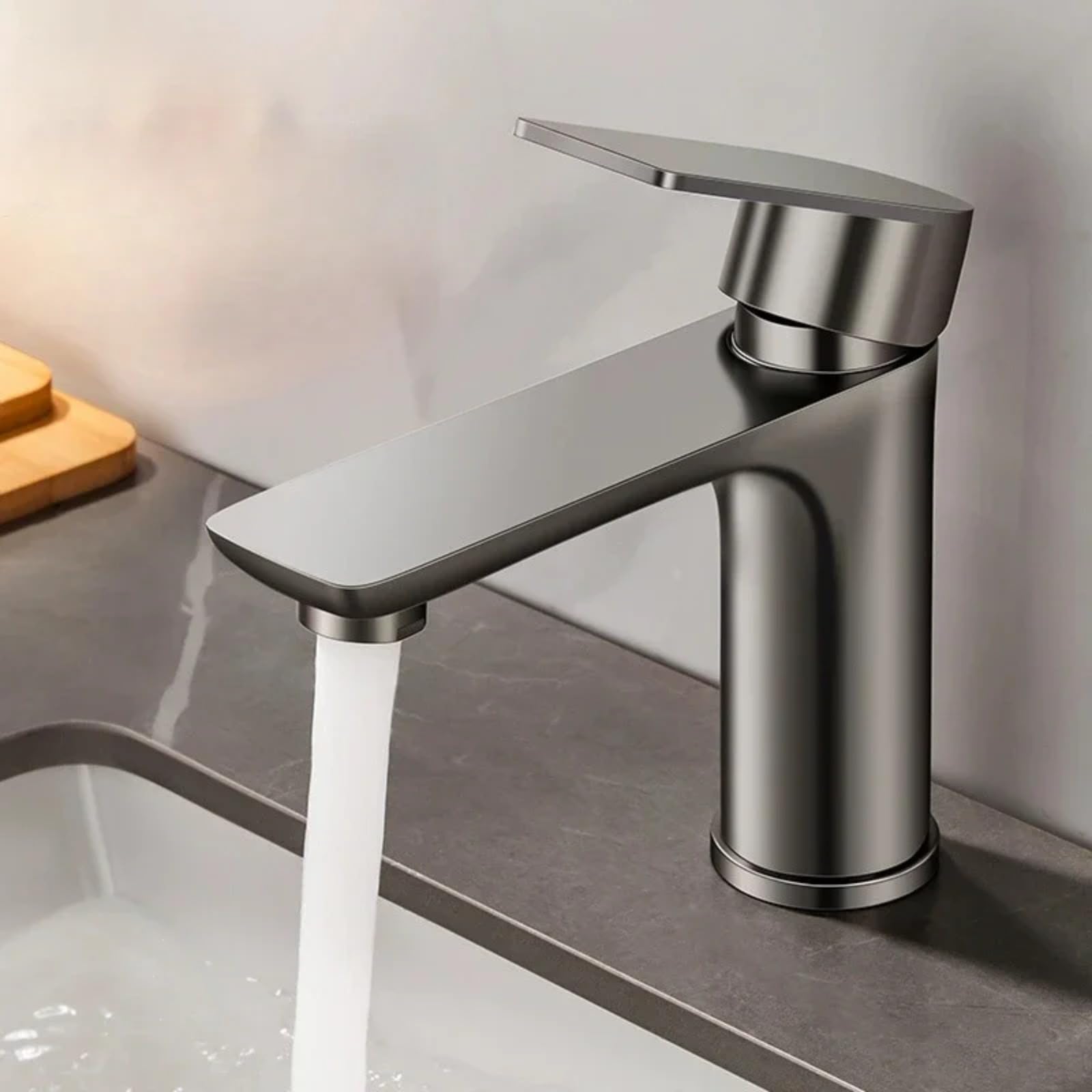 Robinet en acier inoxydable 304 - mitigeur de lavabo eau chaude froide
