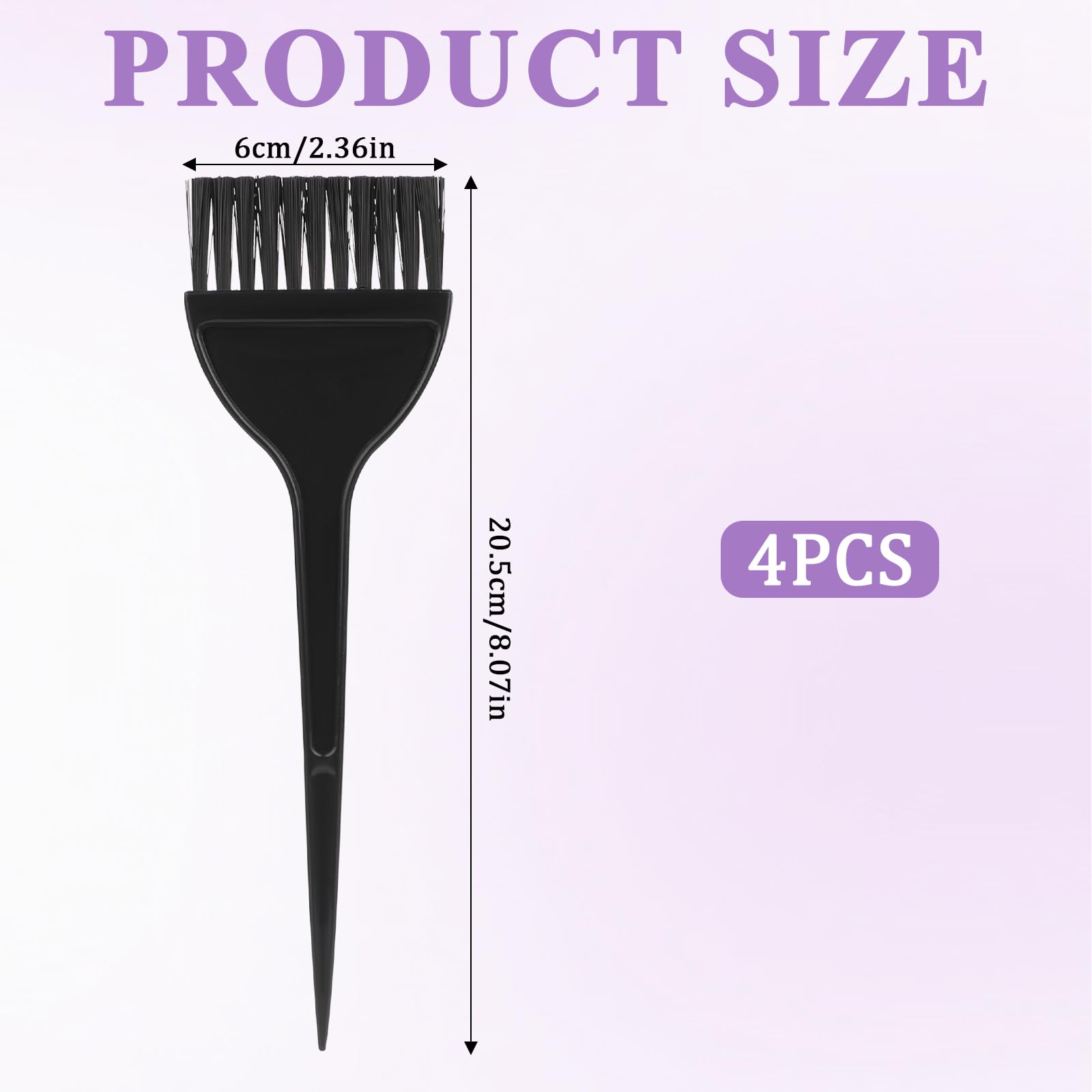 4 Pcs Hair Salon Tools - Coloring Brush & Comb Kit, Dye Applicator for Home DIY Dyeing