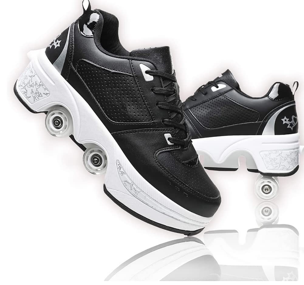 Scarpe con rotelle, pattini a rotelle, Skateboard, Scarpe bambini con rotelle, scarpe da pattinaggio, scarpe da ginnastica con ruote per Donna e Uomo Unisex Sneakers